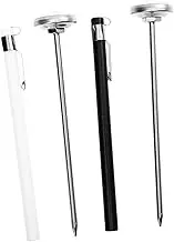 Zerodeko 2Pcs Milk Coffee Thermometer Accurate Water Temperature Thermometers for Steaming Milk Chocolates and Beverages to Range Lightweight Portable Design