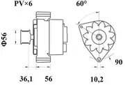 Mahle Alternator for Mercedes-Benz 190D W201 2.5L Diesel OM602 01/86 - 12/89