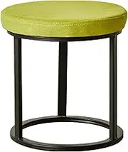 Vanity Stool with Metal Base, Vanity Bench, Upholstered Decorative Furniture,Iron Dining Table Stool, Fashionable Low Stool with Silent Non-Slip Feet, 28x28cm-C