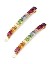 Lelet Ny Mika Rainbow Crystal Clips, Set of 2