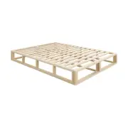 Wooden Bed Frame Double Size Cage-like Base