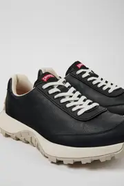 Drift Trail VIBRAM Black Leather/Textile Sneaker for Men