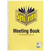 Spirax A4 Meeting Book 140 Page