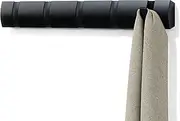 Umbra Flip 5 Wall Mounted Hook, Black