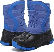 [TORISKY] Children's Winter Shoes Boys Girls Waterproof Non-Slip Winter Boots Warm Lined Snow Boots Winter Boots, blue, 35 EU