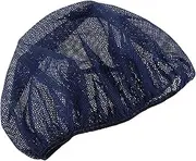 [COSMEVIVI] Professional Chef Hat Set 6 Pack Mesh Hair Nets for Women Kitchen Catering Cookers Navy
