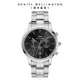 Daniel Wellington 手錶 Iconic Chronograph 42ｍｍ 曜夜黑三眼精鋼錶-銀框-黑錶盤(DW00100645)