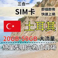 在飛比找蝦皮購物優惠-7天-30天 總量型10GB-40GB 土耳其上網卡 土耳其