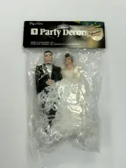 Vintage Wedding Cake Toppers Bride and Groom Hong Kong Hallmark Paper Art Co NIP
