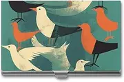 [LKHDS] Slim Aluminum Alloy Business Card Holder Flock of Birds Pocket Business Card Case Portable Business Card Wallet Business Card Holders Handheld Card Box for Women Men, style, One size, Style, One