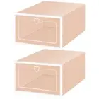 2pcs Storage Bin Multi-function Dust-proof Boot Clothes Storage Holder Thick