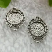 Free Ship 296 pcs tibet silver round frame connectors 20x15mm B040