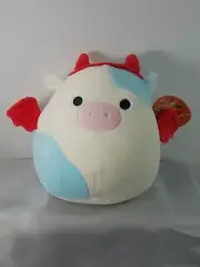 New 2022 Squishmallows Halloween Edition Belana Cow Little Devil 8" Plush Toy
