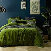 Vintage Design Homewares Original Mossy Road Cotton Velvet Quilt Cover Set, King Bed