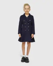 [Belle & Bloom] Good Manners Wool Blend Fitted Coat - Navy