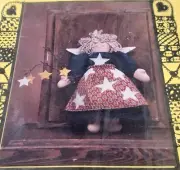PRARRIE STAR ANGEL Pretty 12” Doll & Clothes Primitive Sewing Pattern Christmas