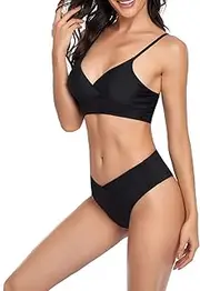 [Kufoo] Women Swimwear, Two Piece Bathing Suit Elegant Comfortable for Spas for Pool Parties