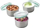 Microwave Safe Stainless Steel Mini Dressing/Sauce Pots, Sage, 60 Ml Capacity (P