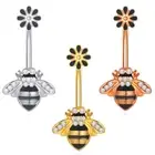 Stainless Steel Animal Zircon Piercing Belly Button Ring Body Jewelry For Wom MJ