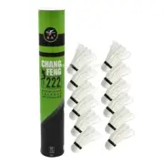 12Pcs White Duck Feather Badminton Shuttlecocks for Indoor & Outdoor Sports