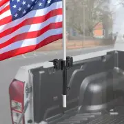 GADFISH No Drilling Side Flag Pole Mount Kit for Truck Bed,Universal Black Fl...