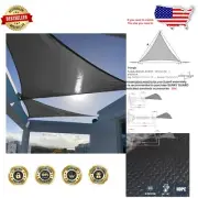 Stylish UV Block Sun Shade Sail 20' Triangle Graphite Grey for Outdoor Comfort