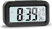 Adjustable Light Nightlight Digital Alarm Clock, Creative Smart Bedside Desk Table Electronic Clock Battery Operated Mute Luminous Alarm Clock, Suitable for Students