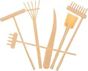 FRCOLOR 6Pcs Zen Garden Rake Sand Table Tools for Stress Relief Relaxation Compact Design for Easy Storage for Sand Tray Crafts Decor Delicate Japanese Zen