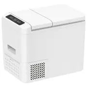 YOPOWER Car Fridge, 28L Portable Camping Fridge??Compressor RV Refrigerator Cooler for Camping Travel Outdoor, 12V DC 220-240V AC, White