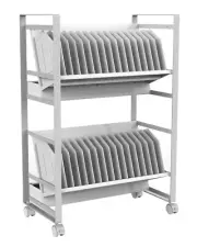 Luxor 32-Tablet and Chromebook Open Charging Cart Station, Fit Up to 32 Tablets