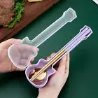1 Set Cutlery Set Smooth Edge Dinning Chopsticks Spoon with Guitar-shaped