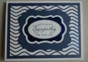 Handmade Blue Sympathy Card Using Deco Foils and Stampin Up Multi Layer Gina K