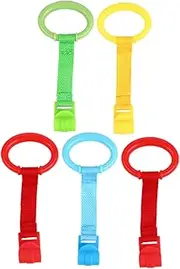 Milisten 5Pcs Pull Rings Stand Ring Handles for Crib Nursery Walking Assistant Tool for Newborns Lightweight Easy to Use for Home Travel