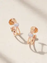 [Pomellato] Pomellato - Together White Rhodium-plated And 18-karat Rose Gold Diamond Earrings - One size One size Gold
