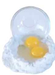 Display Faux Food Prop Flour With Spilled Eggs New