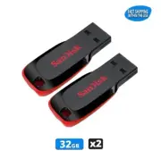 SanDisk Cruzer Blade 32GB USB 2.0 Flash Drive Thumb Drive Pen Drive (2 Pack)