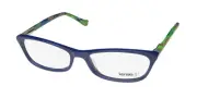 NEW KENSIE MOODY EYEGLASS FRAME CAT EYE 49-15-130 NV FULL-RIM PLASTIC BLUE
