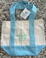 Trader Joe's Pastel Mini Canvas Tote Bags 2025 LIMITED Blue