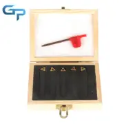 5 Pack 3/8 In Indexable Carbide Insert Turning Tooling Bit Holder Set For Lathe