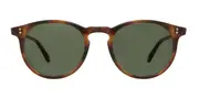 Garrett Leight CARLTON SUN SPBRNSH/G15 Men's Sunglasses Tortoiseshell Size 47