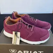 ARIAT Fusion Ox Blood Women’s Athletic Sneaker Suede Size 7.5 NWB