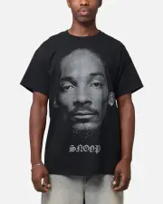 [Snoop Dogg] Snoop Dogg Big Face T-shirt Black - Size L L Black