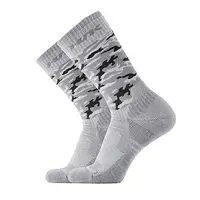 在飛比找PChome24h購物優惠-Xavagear 登山運動美麗諾羊毛襪 灰迷彩