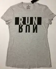 Adidas Women’s The Go-To Tee RUN Shirt Medium Heather Gray CA9884 Size L