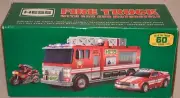 2024 HESS TOY TRUCK 60TH ANNIVERSARY FIRE TRUCK - CAR AND MOTORCYCLE