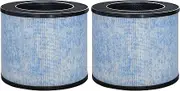 Asheviller F100 Filter Replacement, Compatible with Instant® AP100 Small Air Purifier, H13 Grade True HEPA Filter with Antimicrobial Coating and Activated Carbon Filter, 2 Pack