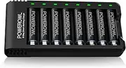 POWEROWL Rechargeable Batteries AA with 8 Bay Battery Charger, USB High-Speed Charging, Independent Slot, for AA AAA Ni-MH Ni-CD Rechargeable Batteries