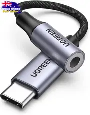 USB C to 3.5mm Audio Adapter Headphone Jack DAC Cable iPhone Samsung