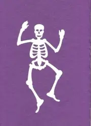 SKELETON Halloween dancing die cuts scrapbook cards