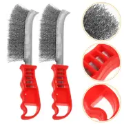 2 Pcs Wire Brush for Drill Scrubber BBQ Red Equipment Cleaning